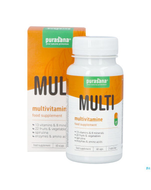 Purasana multivitamine fruit&veggie v-caps 60 nf