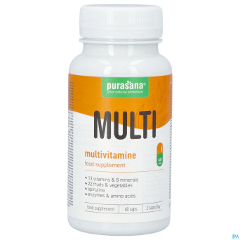 Purasana multivitamine fruit&veggie v-caps 60 nf