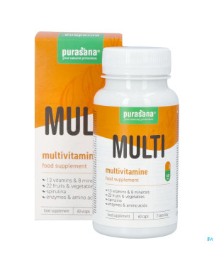 Purasana multivitamine fruit&veggie v-caps 60 nf