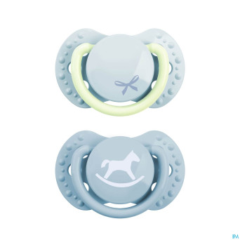 Difrax sucette dynamic newborn babyshower blue 2