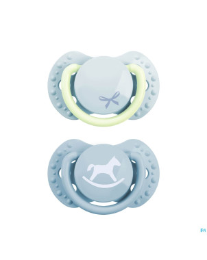 Difrax sucette dynamic newborn babyshower blue 2