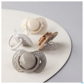 Difrax sucette dynamic harmony l.&d.grey  0-3m 2