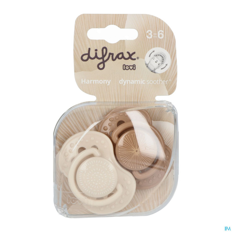 Difrax sucette dynamic harmony 3m+  2