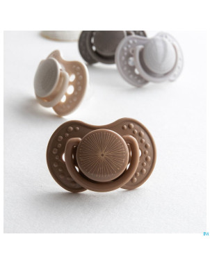 Difrax sucette dynamic harmony l.&d.grey 3m+  2