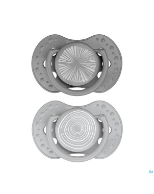 Difrax sucette dynamic harmony l.&d.grey 6-18m 2