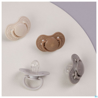 Difrax sucette dynamic harmony l.&d.grey 6-18m 2