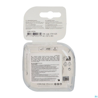 Difrax sucette dynam.harmony creme&l.brown 6-18m 2