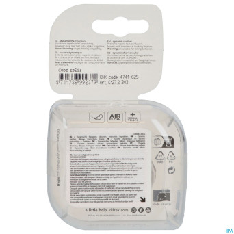 Difrax sucette dynam.harmony creme&l.brown 6-18m 2