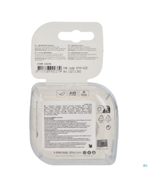 Difrax sucette dynam.harmony creme&l.brown 6-18m 2