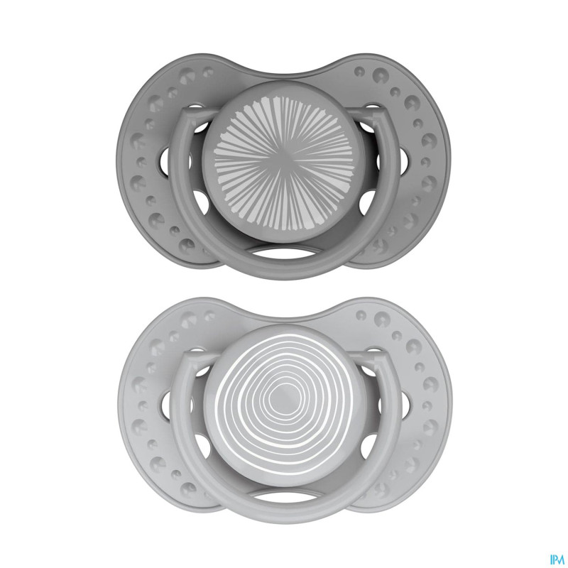 Difrax sucette dynamic harmony l.&d.grey 18m+ 2