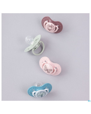 Difrax sucette dynamic botanic blue&green 0-3m 2