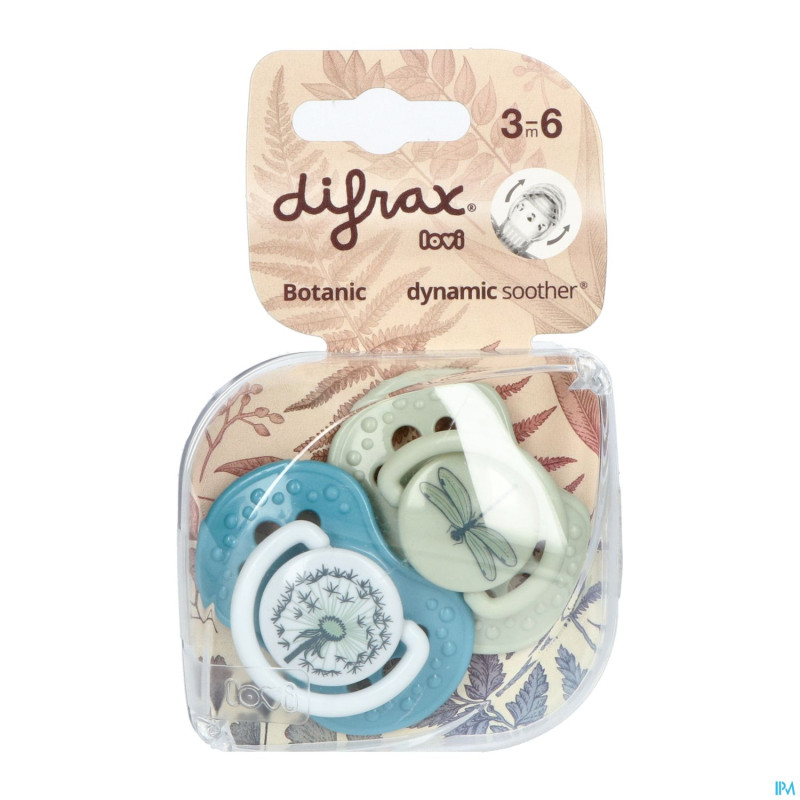 Difrax sucette dynamic botanic 3m+ 2