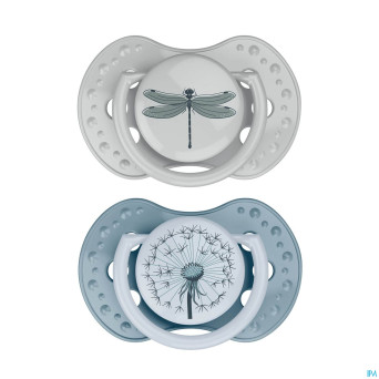 Difrax sucette dynamic botanic blue&green 3m+ 2