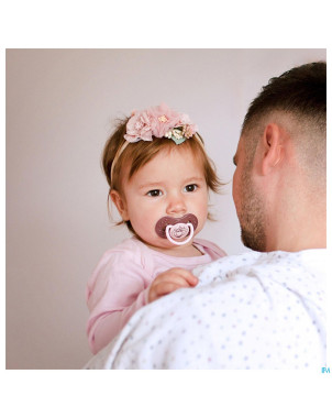 Difrax sucette dynamic botanic pink&purple 3m+ 2