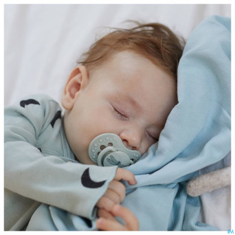 Difrax sucette dynamic botanic blue&green 6-18m 2