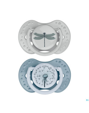 Difrax sucette dynamic botanic blue&green 18m+ 2