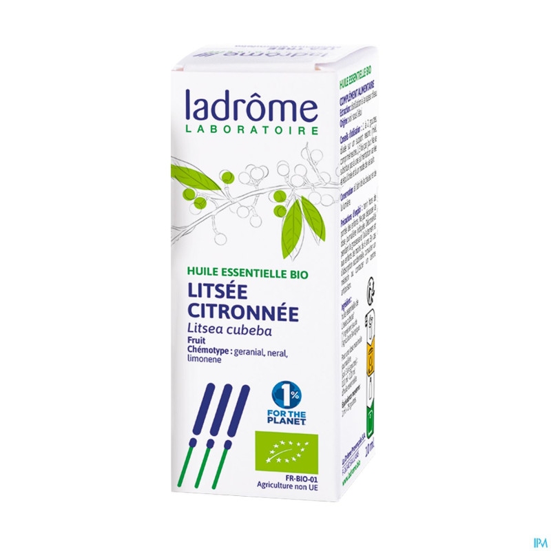 Ladrome huile essentielle litsee citronee 10ml