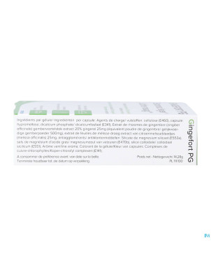 Gingefort pg pharmagenerix caps 40