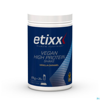 Etixx vegan high prot.shake vanil.caramel pdr 875g