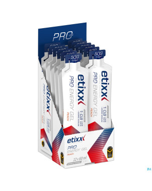 Etixx double carb energy gel proline peach 12x60ml