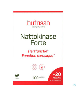 Nattokinase forte caps 100+caps20 gratuit nutrisan