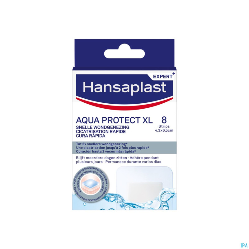 Hansaplast aqua protect xl cicatr. rapide strips 8