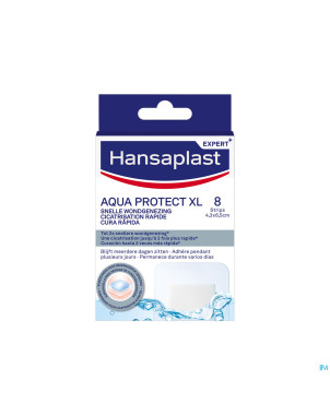 Hansaplast aqua protect xl cicatr. rapide strips 8