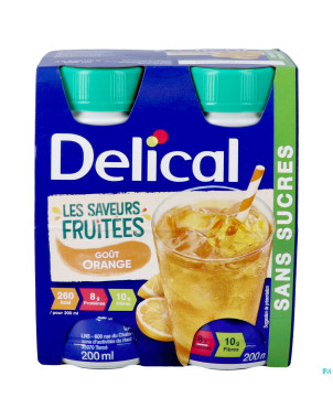 Delical boisson fruitee orange 4x200ml