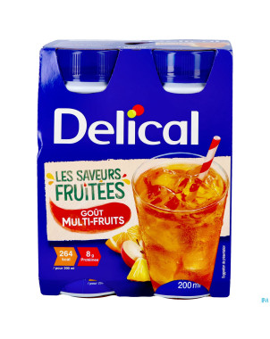 Delical boisson fruitee multi-fruits 4x200ml
