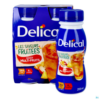 Delical boisson fruitee multi-fruits 4x200ml