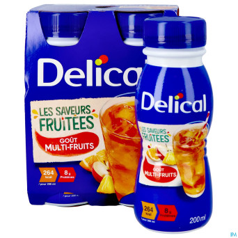 Delical boisson fruitee multi-fruits 4x200ml