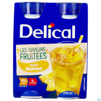 Delical boisson fruitee ananas 4x200ml