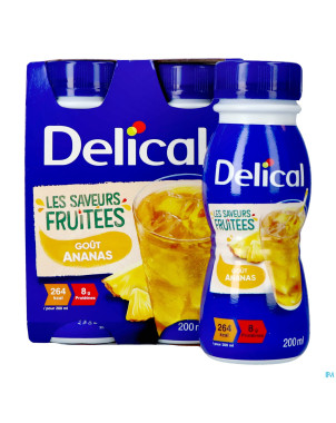 Delical boisson fruitee ananas 4x200ml