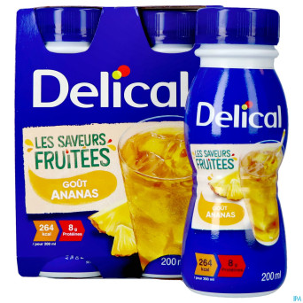 Delical boisson fruitee ananas 4x200ml