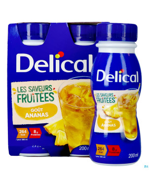 Delical boisson fruitee ananas 4x200ml