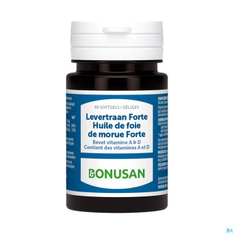 Huile foie morue forte softcaps 60 bonusan