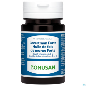 Huile foie morue forte softcaps 60 bonusan
