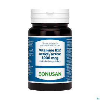 Vitamine b12 active 1000mcg comp sucer 120 bonusan