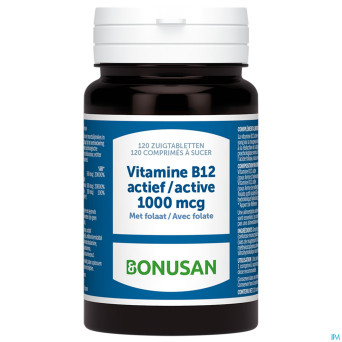 Vitamine b12 active 1000mcg comp sucer 120 bonusan