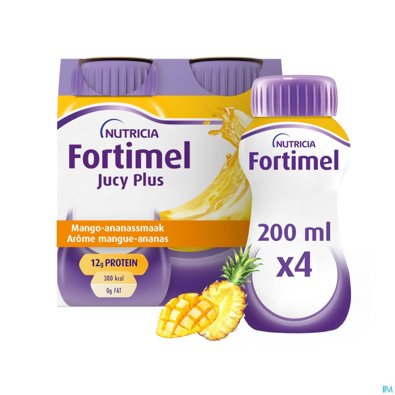 Fortimel jucy plus mangue ananas 4x200ml 185085