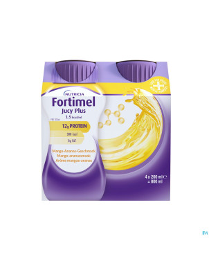 Fortimel jucy plus mangue ananas 4x200ml 185085