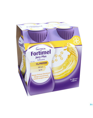 Fortimel jucy plus mangue ananas 4x200ml 185085