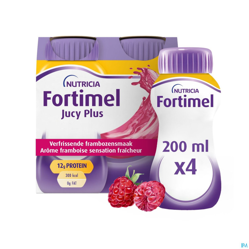 Fortimel jucy plus framb.sens.fraich4x200ml 185087