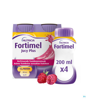 Fortimel jucy plus framb.sens.fraich4x200ml 185087