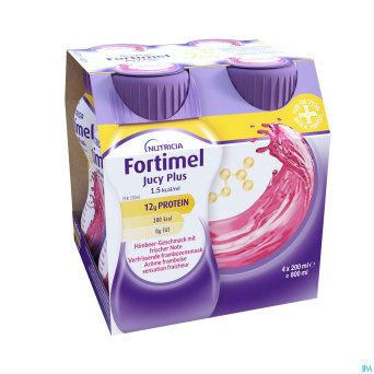 Fortimel jucy plus framb.sens.fraich4x200ml 185087