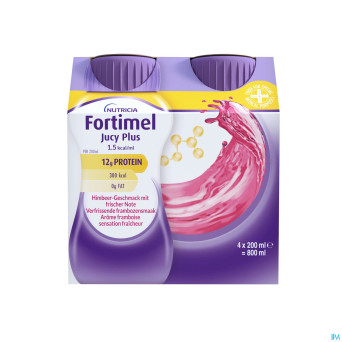 Fortimel jucy plus framb.sens.fraich4x200ml 185087