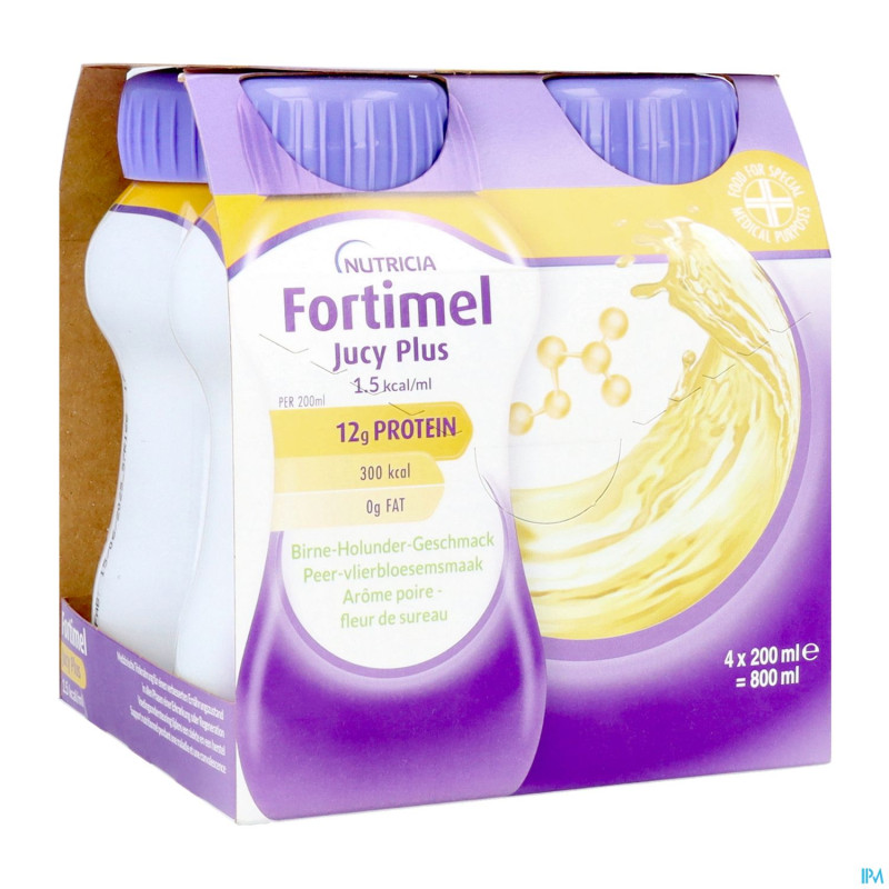 Fortimel jucy plus poire fleur sur. 4x200ml 185088