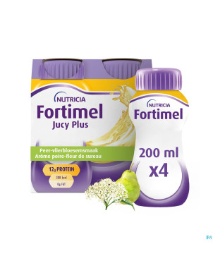 Fortimel jucy plus poire fleur sur. 4x200ml 185088