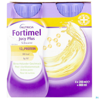 Fortimel jucy plus poire fleur sur. 4x200ml 185088