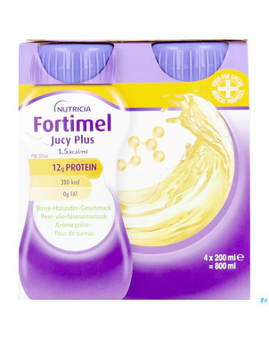 Fortimel jucy plus poire fleur sur. 4x200ml 185088